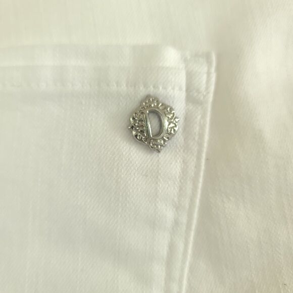 Democracy Ab Technology Ankle Jeans Womens 16 White High Rise Stretch Lace Ankle - Picture 16 of 16